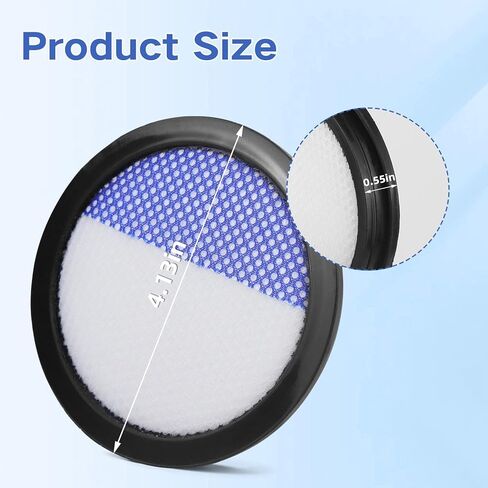 6 عبوات من المرشحات البديلة للمكنسة الكهربائية اللاسلكية Eureka RapidClean Pro المتوافقة مع NEC180، NEC280TL، NEC380، NEC480، NEC185، NEC186، NEC190 in Kuwait