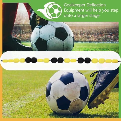 Goalkeeper Training Equipment - 2.5m Single Line Deflector for Reflex & Agility Training with Water Bags - Essential Soccer Training Aids (Yellow) in Saudi Arabia