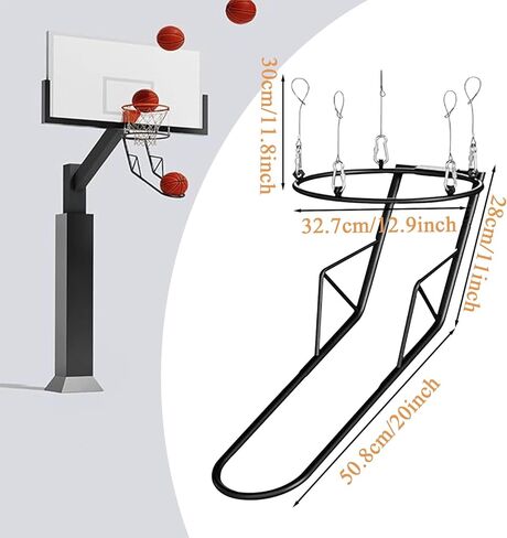 Ball Return for Basketball Hoop - Metal Training Accessory, Hoop Catcher for Indoor Practice, Sturdy Rebound Device with Easy Setup, Sports Equipment, Skill Aid for Backyard and School Gym in Saudi Arabia