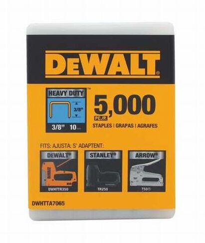 DeWalt 3/8 in. L Galvanized Steel Narrow Crown Heavy Duty Staples 20 Ga. 5000 pk in Saudi Arabia