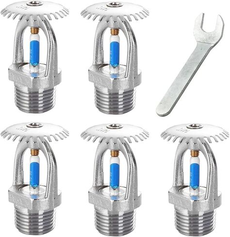5Pcs Fire Sprinkler Heads, DN15, 141° Wide Spray, High Temp Resistant for Protection Systems(UP TYPE) in Kuwait
