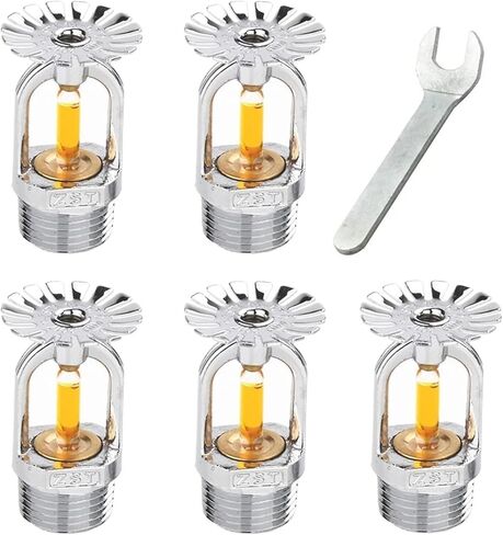 5Pcs Fire Sprinkler Heads, DN15 57°C Automatic Sprinklers for Protection System 五点描述:(UP type) in Kuwait