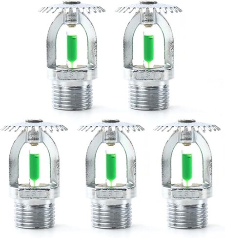 Bronze 93 Degrees Pendent Fire Sprinkler Head 1/2" DN15 Extinguishing System Protection For School Gym Public(Up type (5PCS)) in Kuwait