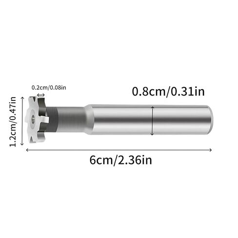 8mm Shank T Slot Milling Cutterg Bits Woodworking Cutter Tool, 6-Teeth in Saudi Arabia
