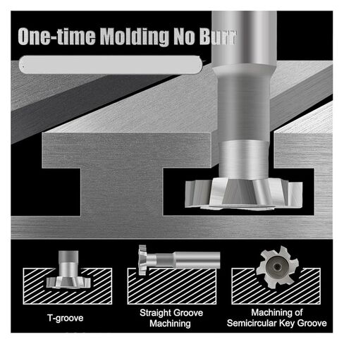 8mm Shank T Slot Milling Cutterg Bits Woodworking Cutter Tool, 6-Teeth in Saudi Arabia