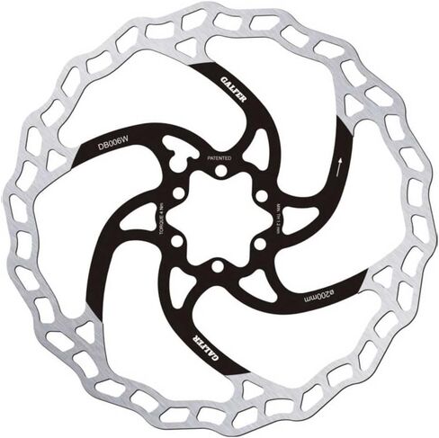 Galfer 200mm Rotor, 6-Bolt, 2.0mm, Black/Silver in Kuwait