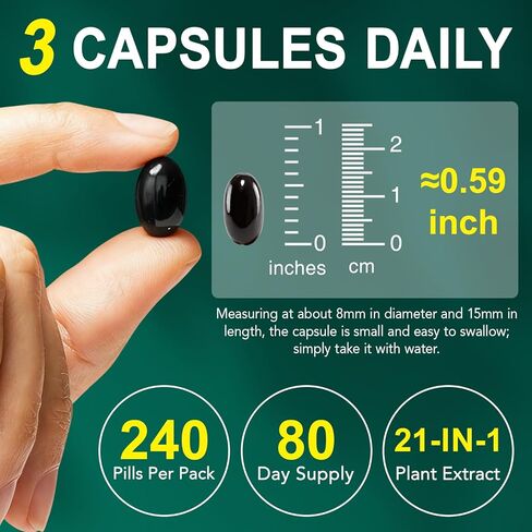 مكملات التصريف اللمفاوي، مكمل دعم النظام اللمفاوي للنساء والرجال، مزيج عشبي طبيعي مع القنفذية والهندباء وجذور الأرقطيون للجهاز اللمفاوي - 240 كبسولة هلامية in Kuwait