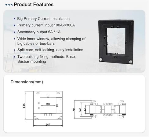 1PCS ESCT-B88 250-1000/5A Split Core Current(500 5A) in Saudi Arabia