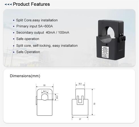 1PCS ESCT-TA24 Series, Split Core Current(ESCT-TA24 50A-100mA) in Saudi Arabia