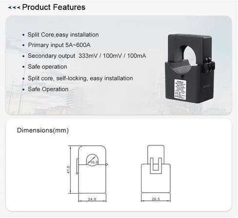 1PCS ESCT-TU10 Series,Split Core Current(ESCT-TU10 20A-100mV) in Saudi Arabia