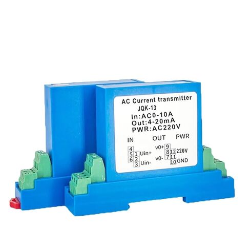 AC Current Transmitter Hall Current Sensor Input AC0-10A Output 4-20mA 0-10V Current Detection Module 35mm Rail Installation(0-20mA Out,AC0-3A,DC220V) in Saudi Arabia