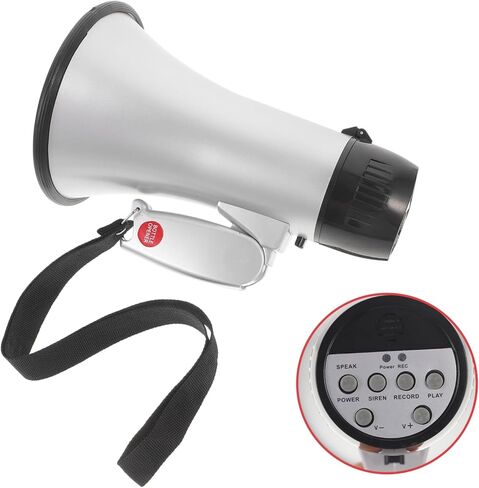 GANAZONO Practical Megaphone Recording Bullhorn for Cheer Convenient for Emergency Use in Saudi Arabia