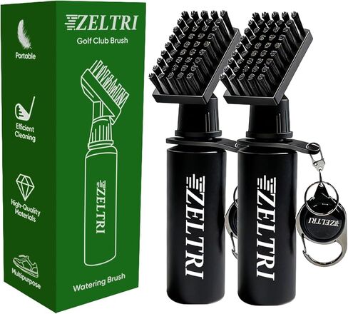 Golf Club Brush Cleaner with Retainer Clip and 8.0 x 8.0 in Golf Towel - Holds 4 Oz Water Durable Nylon Bristles for Easy Cleaning Essentials Golf Accessories in Saudi Arabia