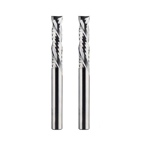 2PCS 3.175mm 4mm Shank Compression Milling Cutter Woodwork Down Cut Two Flute Spiral Carbide Milling Tool CNC Router Bits Wood End Mill Cutter(2PC-SP2FC-D6.0-L22) in Saudi Arabia