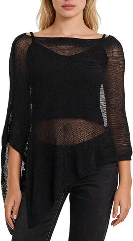 شبك الشبكة المعطف للنساء خفيفة الوزن الشاطئ الصيفي معطف البولو قبالة الكتف تستر على قمم سترة in Kuwait