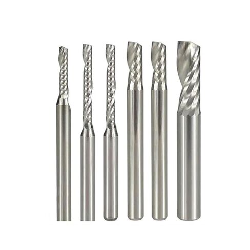 3.175 4 6mm Shank Carbide End Mill Single Flute Milling Cutter One Flute Spiral PVC Cutter CNC Router Bit(3.175x2x12mm) in Saudi Arabia