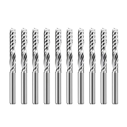10pcs 3.175 Shank End Mills Single Flute Spiral Router Bits for Cut Wood/Plastic 1 Flute CNC Milling Cutter(3.175x1.5x3) in Kuwait