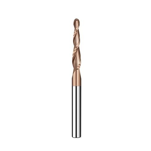 3.175mm 6mm Shank Carbide Spiral Tapered Ball Nose End Mill 2 Flutes Router Bit Woodworking CNC 2D 3D Carving Bits Wood Milling Cutter(R0.75x20Cx6Dx50L) in Kuwait