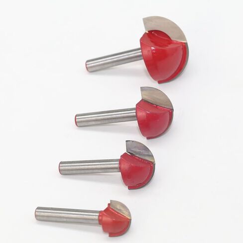 6mm Shank CNC Tools Solid Carbide Round Nose Bits Round Nose Cove Core Box Router Bit Shaker Cutter Tools for Woodworking(4PCS) in Saudi Arabia