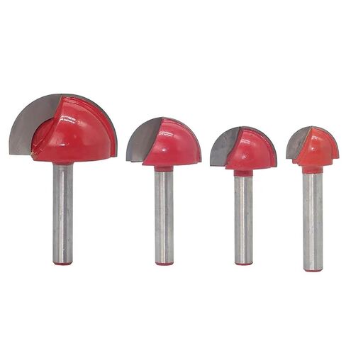 6mm Shank CNC Tools Solid Carbide Round Nose Bits Round Nose Cove Core Box Router Bit Shaker Cutter Tools for Woodworking(4PCS) in Saudi Arabia