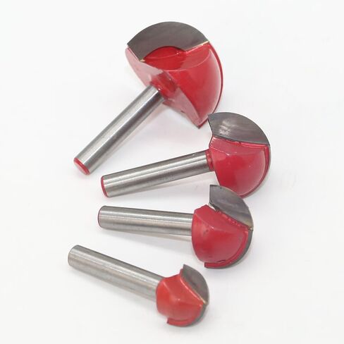 6mm Shank CNC Tools Solid Carbide Round Nose Bits Round Nose Cove Core Box Router Bit Shaker Cutter Tools for Woodworking(4PCS) in Saudi Arabia