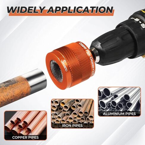 1/2" & 3/4" Stainless Steel Replaceable Brushes for Copper Pipe Cleaner(Each 3PCS) in Kuwait