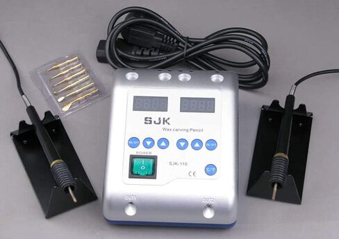 Electric Waxer Carving Knife Machine Double Pen and 6 Wax Tip Pot for Dental Lab in Kuwait