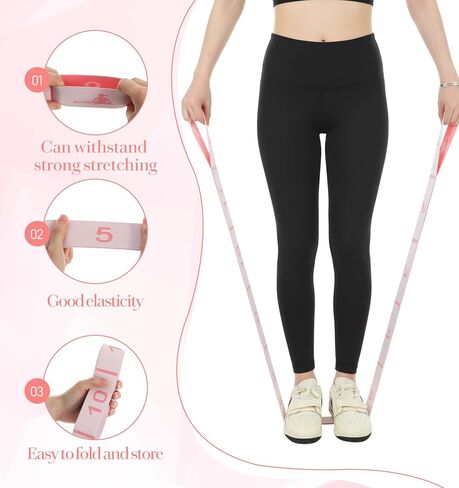 Stretching Strap, 12 Loops Yoga Straps for Stretching, Yoga Strap for Flexibility Training, Leg Stretch & Exercise, Durable Elastic Resistance Band in Saudi Arabia