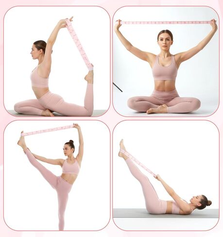 Stretching Strap, 12 Loops Yoga Straps for Stretching, Yoga Strap for Flexibility Training, Leg Stretch & Exercise, Durable Elastic Resistance Band in Saudi Arabia