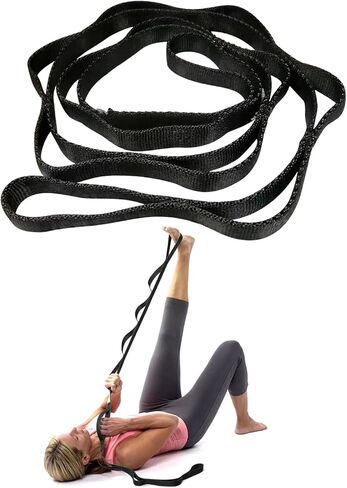 Stretching Strap, 10 Loops Yoga Strap for Physical Therapy, Nylon Stretch Straps for Pilates, Exercise, Stretch Band for Women and Men in Saudi Arabia
