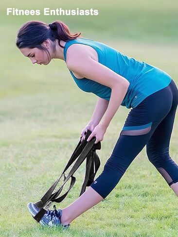 Stretching Strap, 10 Loops Yoga Strap for Physical Therapy, Nylon Stretch Straps for Pilates, Exercise, Stretch Band for Women and Men in Saudi Arabia