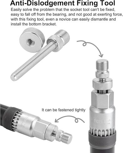 Bicycle Bike Compatible with Shimano Bottom Bracket Removal Install Tool, for Shimano Octalink ISIS Splined FSA LP VP (with Remover Tool Fixed Bracket) in Kuwait