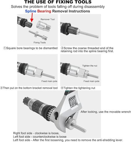 Bicycle Bike Compatible with Shimano Bottom Bracket Removal Install Tool, for Shimano Octalink ISIS Splined FSA LP VP (with Remover Tool Fixed Bracket) in Kuwait
