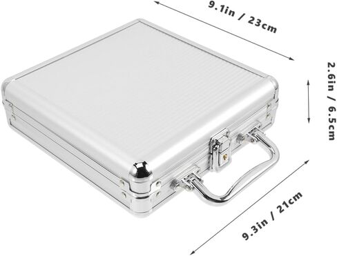 Large Capacity Alloy Poker Chip Carrier Case Buckle Lock Aluminum Poker Cards Storage Box for Organized Chip and Card Protection in Saudi Arabia