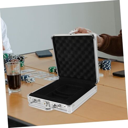 Large Capacity Alloy Poker Chip Carrier Case Buckle Lock Aluminum Poker Cards Storage Box for Organized Chip and Card Protection in Saudi Arabia