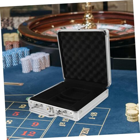 Large Capacity Alloy Poker Chip Carrier Case Buckle Lock Aluminum Poker Cards Storage Box for Organized Chip and Card Protection in Saudi Arabia