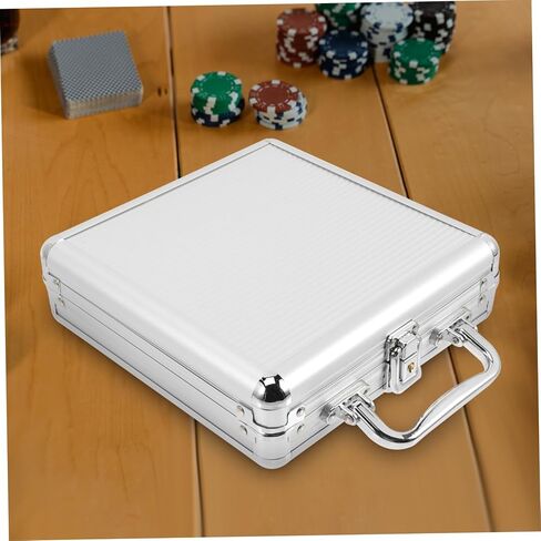 Large Capacity Alloy Poker Chip Carrier Case Buckle Lock Aluminum Poker Cards Storage Box for Organized Chip and Card Protection in Saudi Arabia