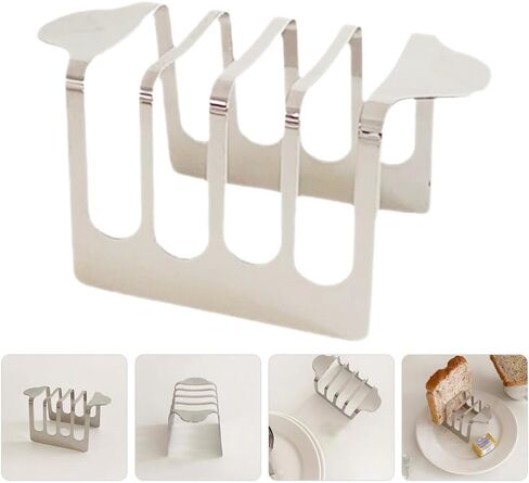 Stainless Steel Toast Rack Multi-functional Kitchen Accessory Stable Desktop Bread Holder for Toast and Cakes for Home Cafe Restaurant and Easy to Clean Design in Saudi Arabia