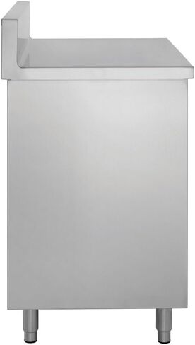 طاولة تحضير المطبخ المغلقة من الفولاذ المقاوم للصدأ من كراتوس مقاس 24 بوصة عمق × 36 عرض مع رف سفلي وبلاش باكسبلاش، طاولة عمل NSF للمطاعم - 16ga/304SS (32L-047) in Kuwait