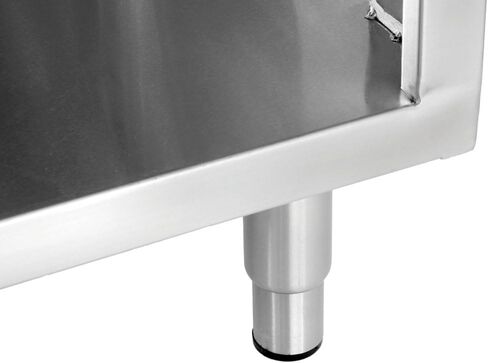 طاولة تحضير المطبخ المغلقة من الفولاذ المقاوم للصدأ من كراتوس مقاس 24 بوصة عمق × 36 عرض مع رف سفلي وبلاش باكسبلاش، طاولة عمل NSF للمطاعم - 16ga/304SS (32L-047) in Kuwait