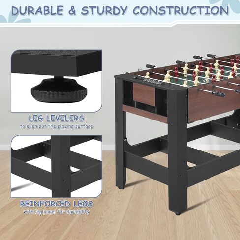 4-in-1 Mini Multi Game Table ، Table Game Table ، Childrens Combo Arcade مجموعة W/البلياردو البلياردو ، الهوكي ، Foosball وتنس الطاولة للمنزل ، غرفة اللعب ، الأصدقاء والعائلة in Kuwait