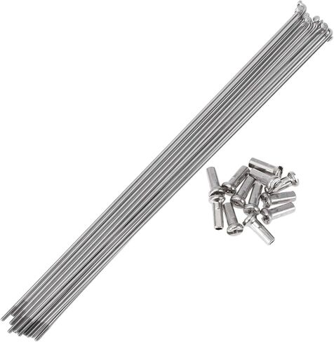 12 Set 14G Bicycle Spokes 225mm Bike Wheel Spokes 304 Stainless Steel Silver Tone in Saudi Arabia