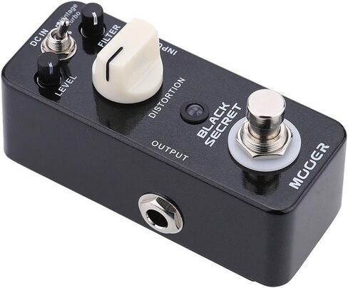 Black Secret Mini Distortion Pedal for Electric Guitar – Dual Vintage/Turbo Modes, True Bypass, Aluminum Chassis in Kuwait