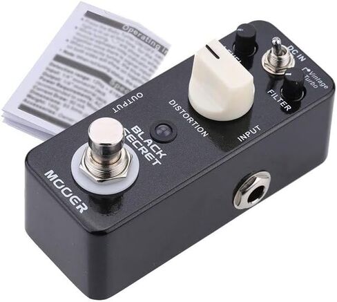 Black Secret Mini Distortion Pedal for Electric Guitar – Dual Vintage/Turbo Modes, True Bypass, Aluminum Chassis in Kuwait