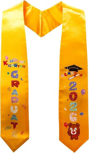 GraduationMall Preschool Graduation Stole Class of 2025 Kids Owl Printed Graduation Sash Gifts for Child 50" Long in Saudi Arabia