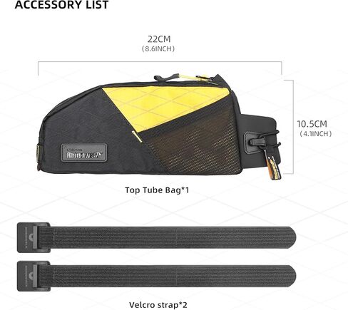 Top Tube Bike Bag Bicycle Frame Bag Front Bike Pouch Cycling Accessories Bike Pack for Gravel, MTB,Road Bike Two Mounting System(ALL BLACK) in Saudi Arabia