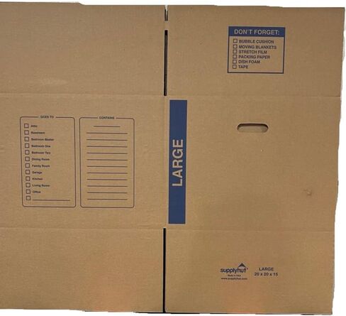 20 - Pack Large Cardboard Moving Boxes 20x20x15 32 ECT With Handles in Kuwait