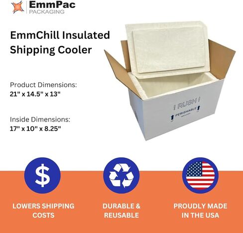 UN20A Thermo Chill Insulated Carton with Foam Shipper, Medium, 17" Length x 10" Width x 8-1/4" Depth, Original Version in Kuwait