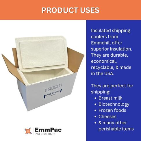 UN20A Thermo Chill Insulated Carton with Foam Shipper, Medium, 17" Length x 10" Width x 8-1/4" Depth, Original Version in Kuwait