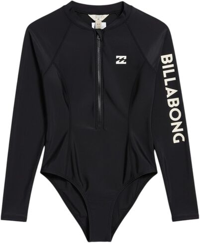 Billabong Women's Long Sleeve Tropic Body Suit in Black in Saudi Arabia